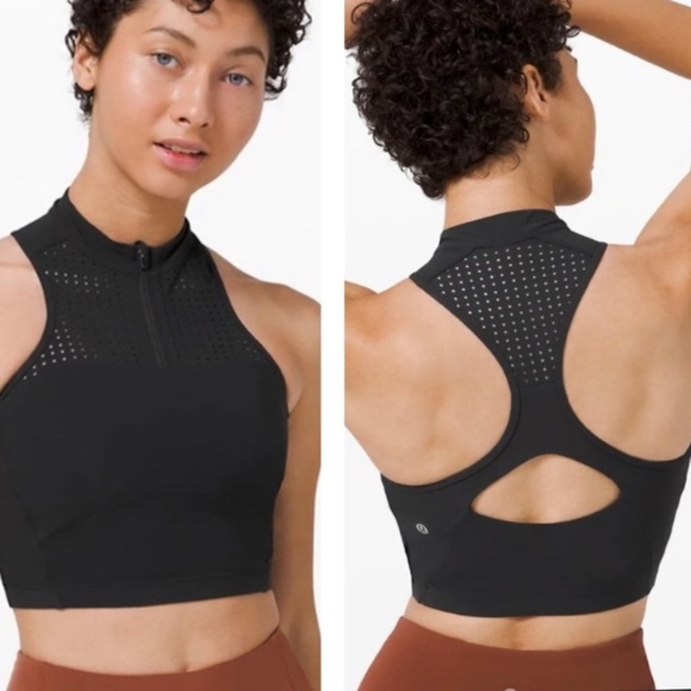 lululemon athletica Black High-Neck Sports Bra